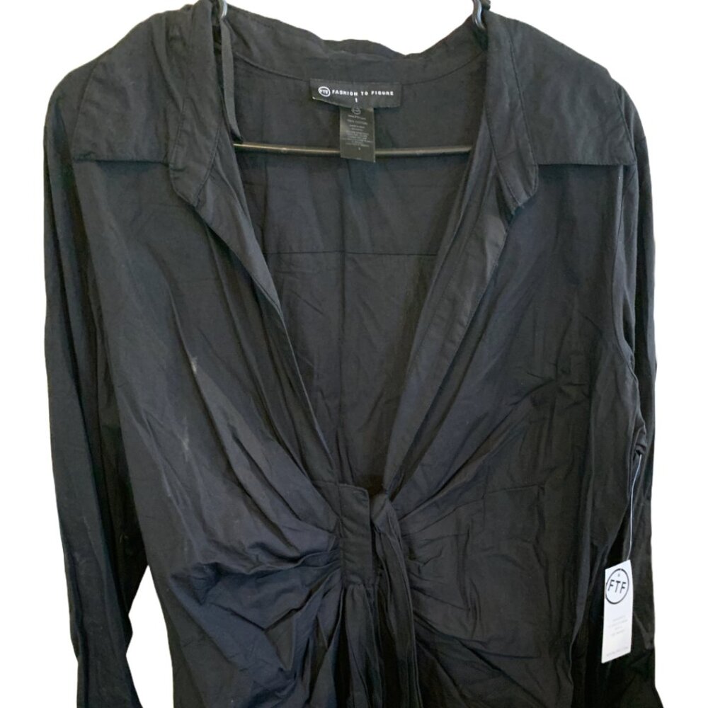 Fashion to Figure Knot front black dress size 1